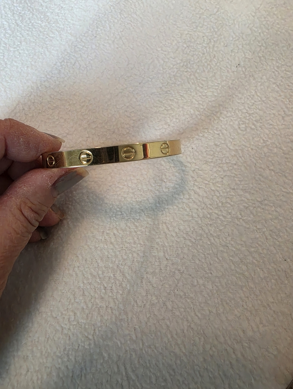 Love Bracelet by Charles REVSON Gold Bangle Bracelet - Picture 4 of 7